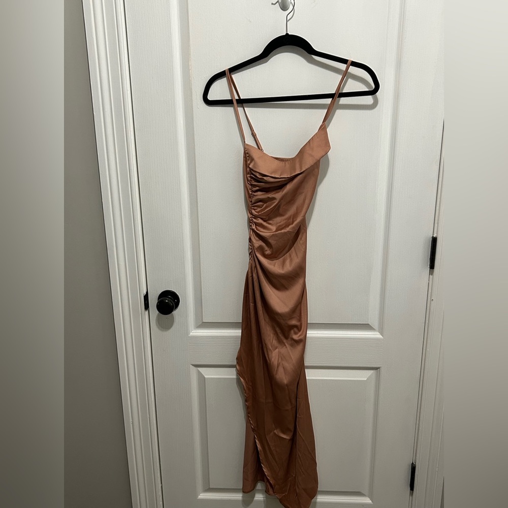 Shein blush colored midi length dress. Size M.